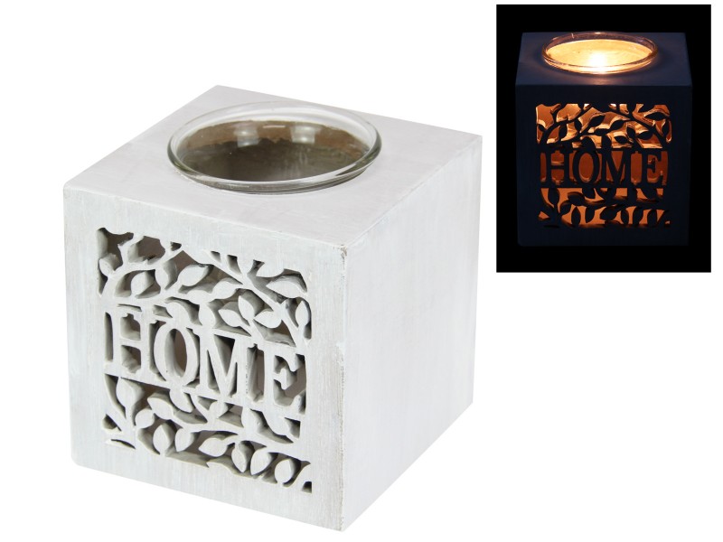Home Candle Holder with Filigree Design MDF